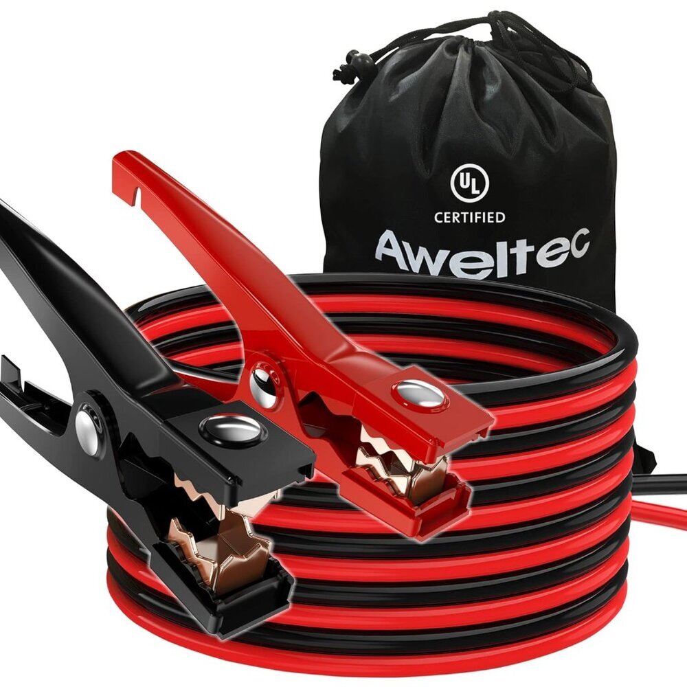 Jumper Cables for car, UL-Listed 8 Gauge 12 Feet Heavy Duty Booster Cables with